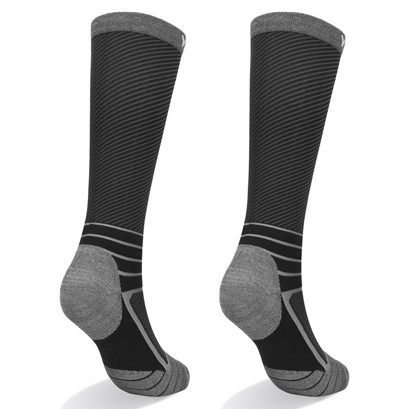 YUEDGE Breathable Anti-high-elastic Pressure Socks Marathon Running Socks Legs To Relieve Calf Fatigue Cotton Compression Socks